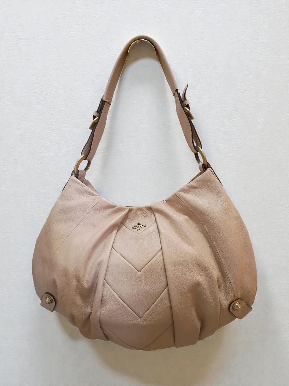 orYANY Beige Leather Lucia Hobo